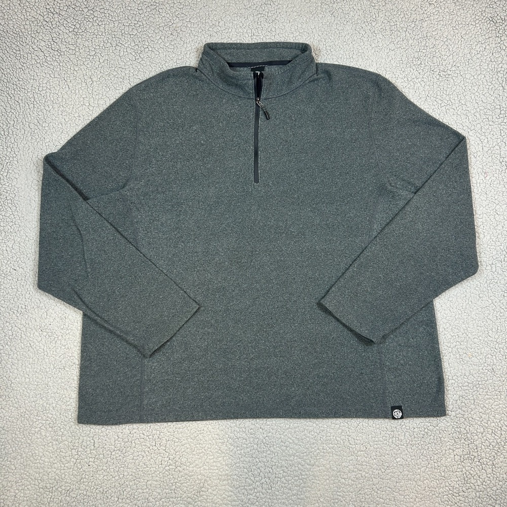 REI CO -OP Men's Gray Fleece 1/4 Zip‎ Pullover Outdoor Sweater Size XXXL